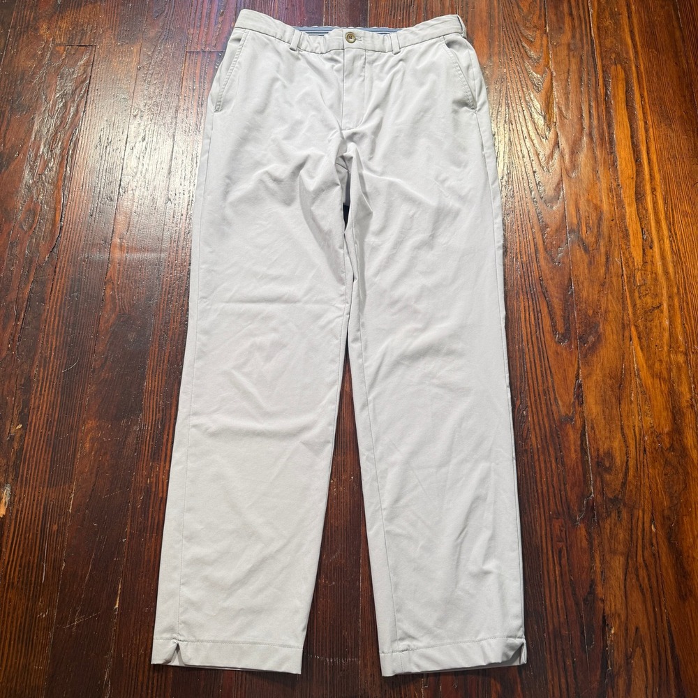 Brooks Brothers Pants Mens 34x32 Gray Stretch Performance Golf Chino Lightweight